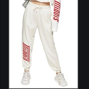 Topshop Illinois slogan joggers